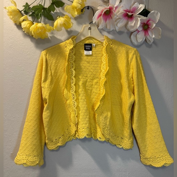 sharon young Jackets & Blazers - Sharon Young Yellow Jacket Women’s Size S – Lightweight Stylish EUC